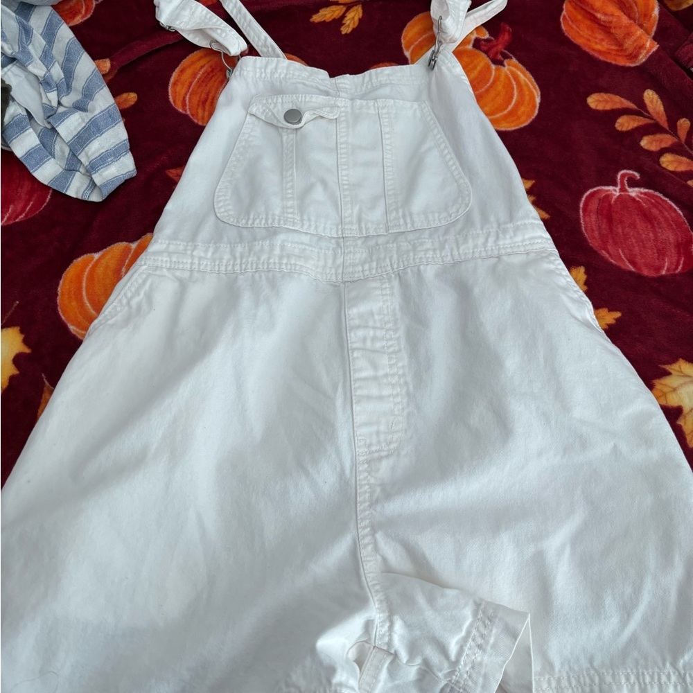No Boundaries Cream Denim Overalls